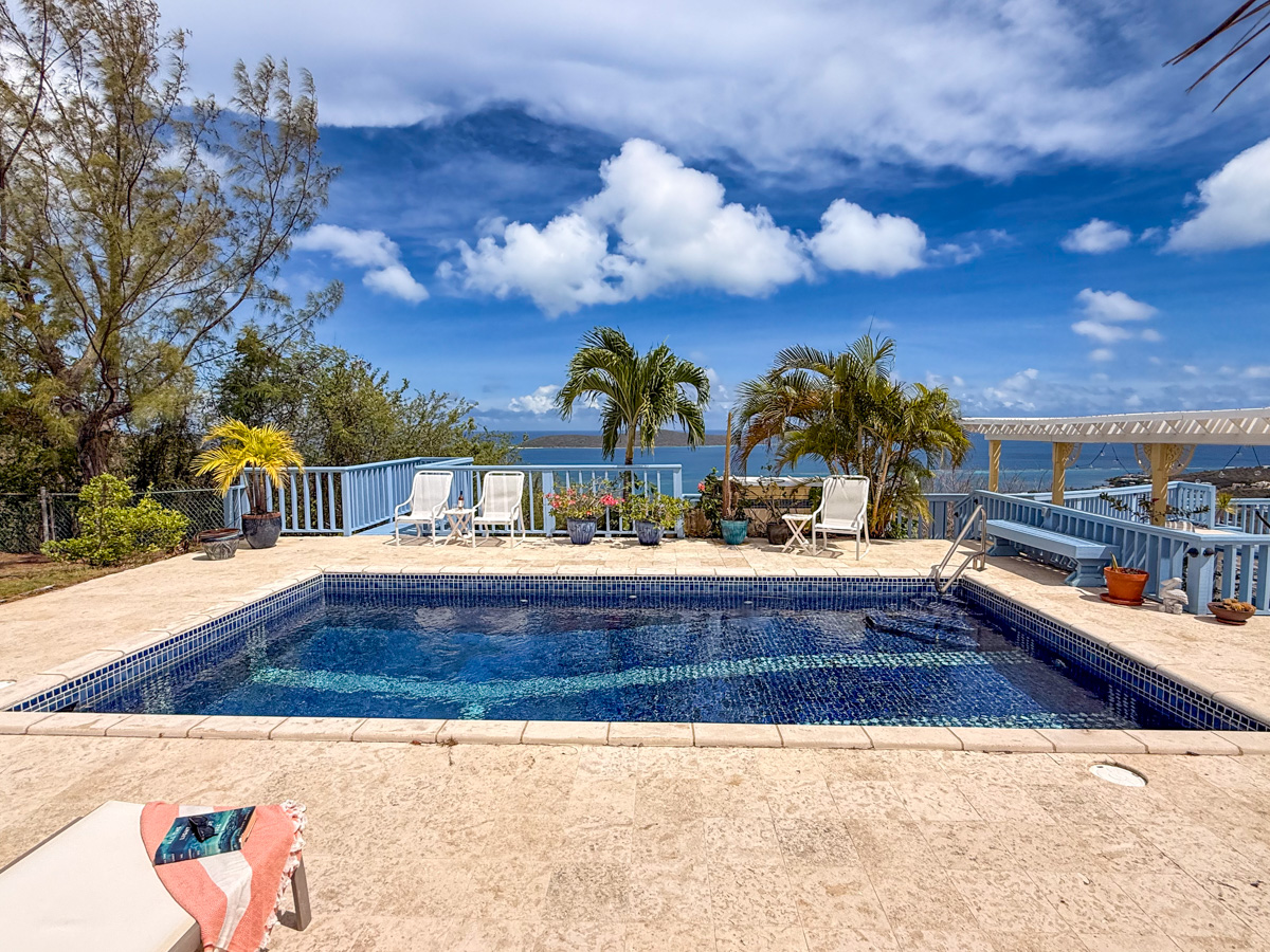 spyglass vacation rental pool with buck island view